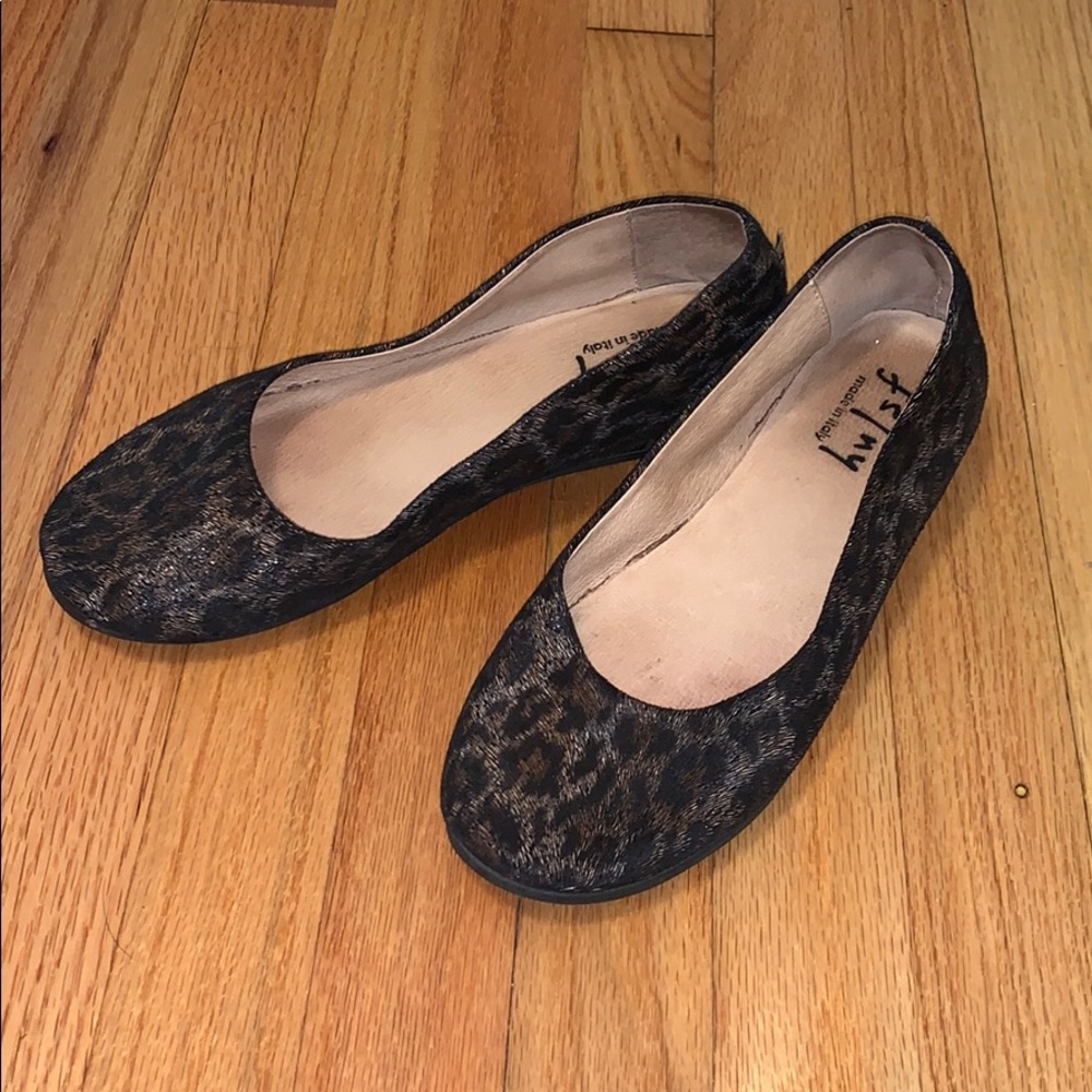 FS|NY Zappa Black Leopard Ballet Flats
